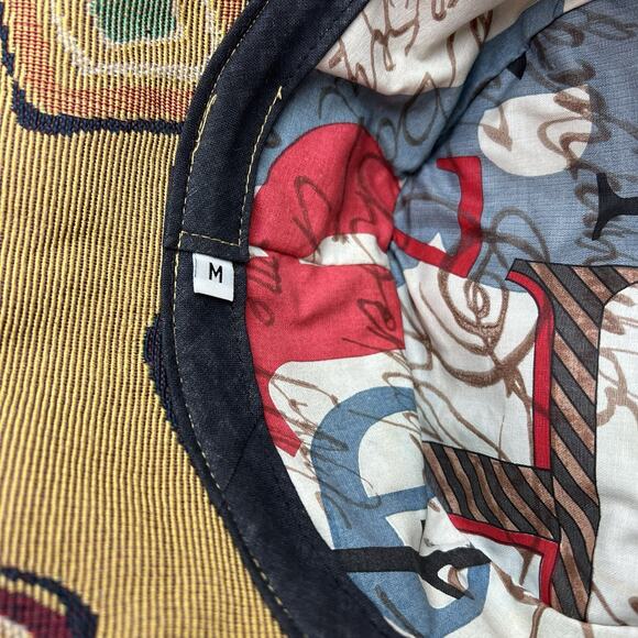 Vintage 1990s Abstract Sofa Print Tapestry Bucket Hat Size M Retro Streetwear - Picture 6 of 7